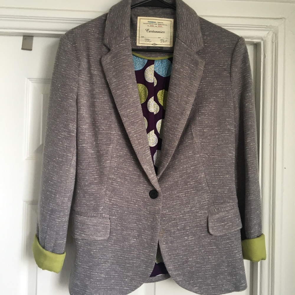 CARTONNIER Dashes Knit Blazer Anthrologie